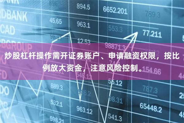 炒股杠杆操作需开证券账户、申请融资权限，按比例放大资金，注意风险控制。